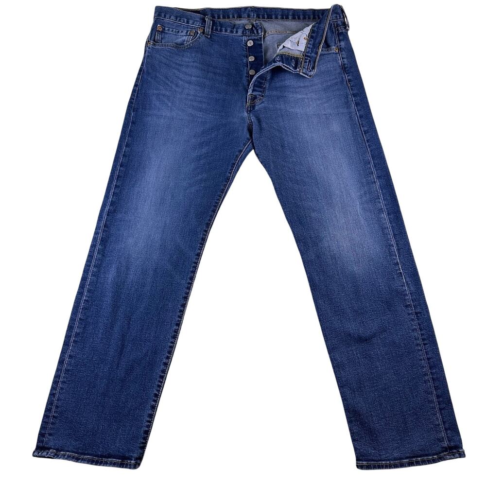 Levi's 501 XX Jeans Mens 36x30 Button Fly Blue Straight Fit Whiskered Cotton‎